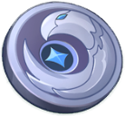 Insignia de cuervo plateada