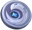 Insignia de cuervo plateada